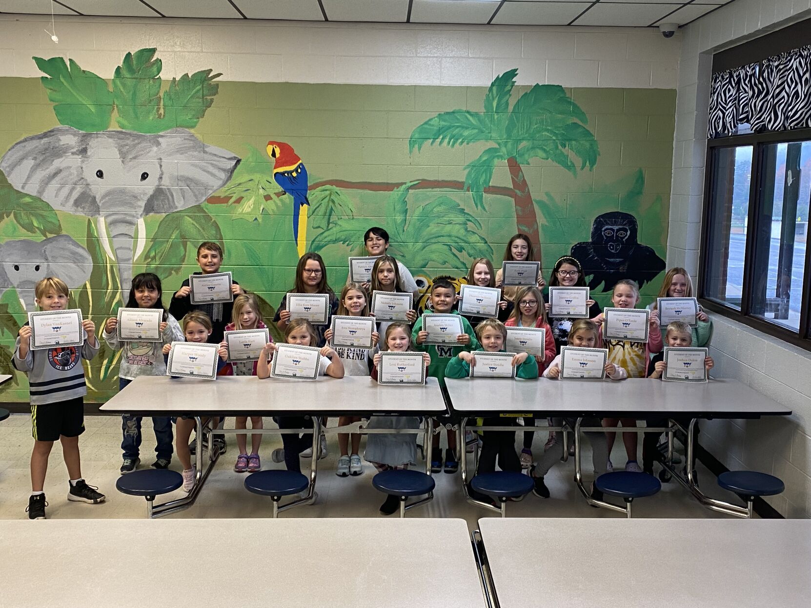 Midway Elementary's Students of the month